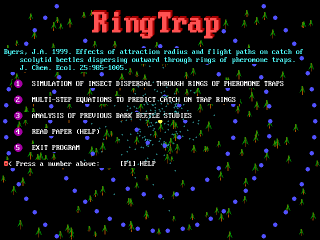 Opening screen of RINGTRAP.EXE