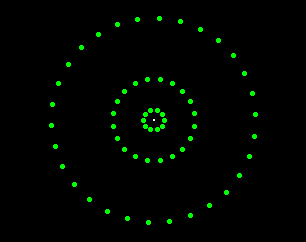 Paths of insects dispersing outward through pheromone traps