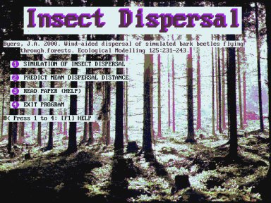 Opening screen of simulation program: BB-DISP.EXE